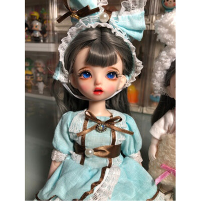 Cute Girl 1/6 BJD Doll Jointed Body Face Make Up Eyes Wig Hair Clothes Set Toy
