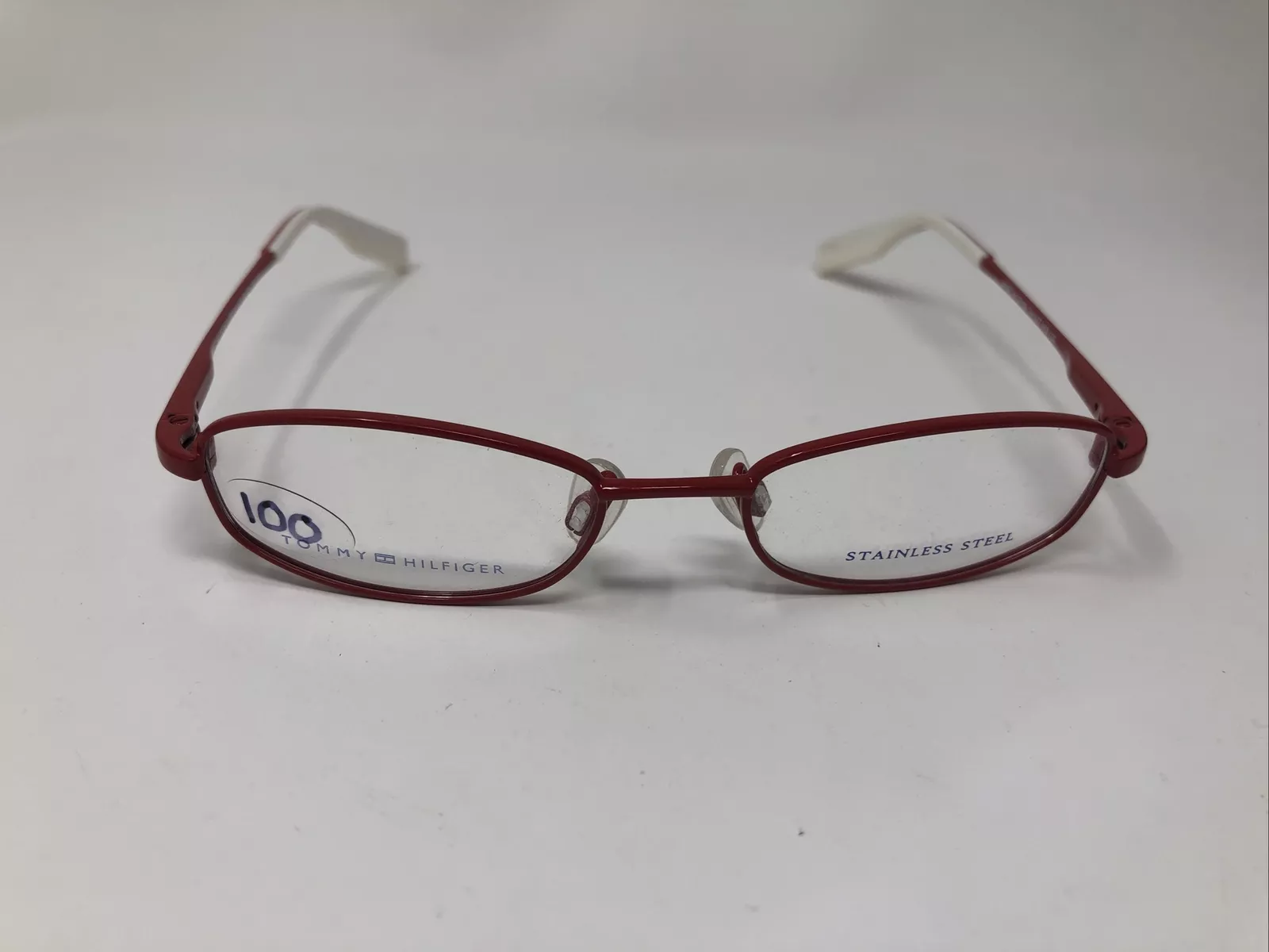 TOMMY HILFIGER EYEGLASSES FRAME TH1077 AK8 44 16 125 RED METAL FLEX HINGE JK18