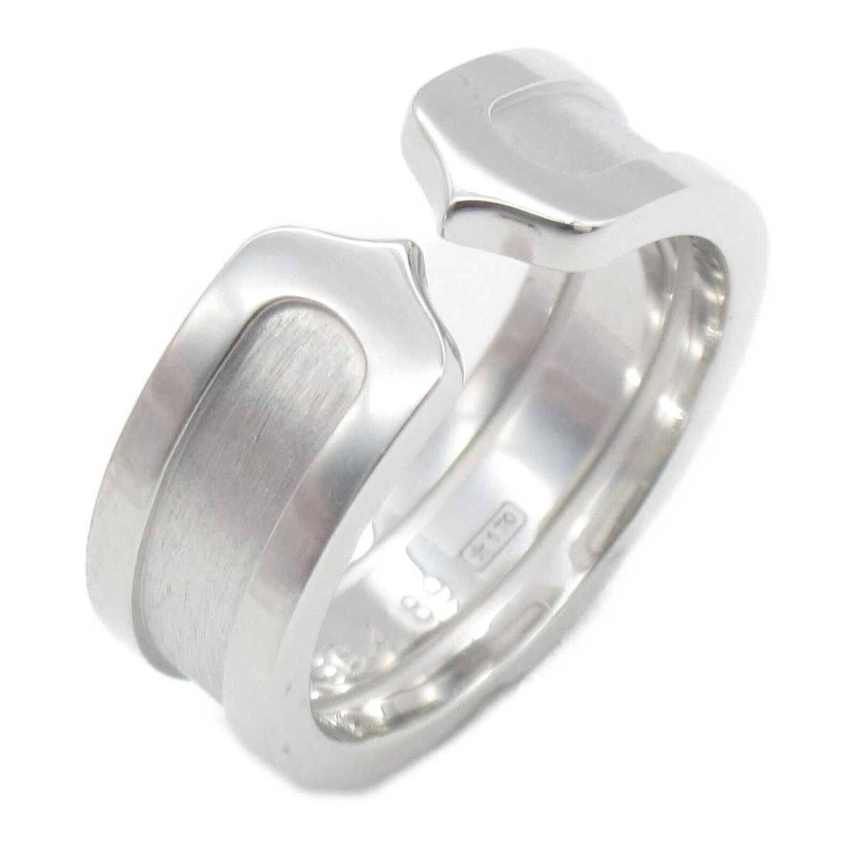 CARTIER C2 ring 4.75 US size bague K18 White Gold Used eBay
