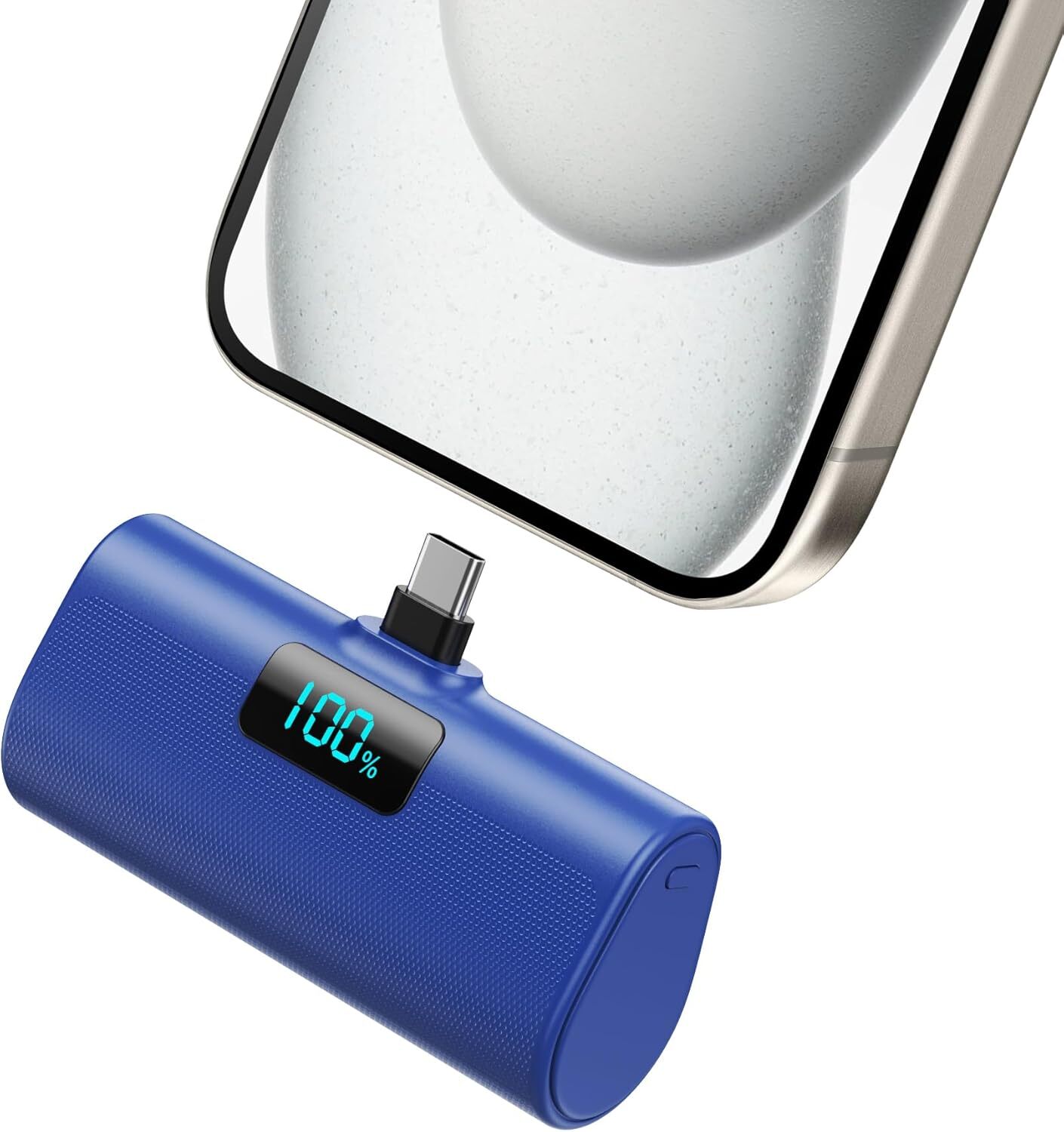 Mini Portable Charger for iPhone 16/15 Series in 2024 Blue-image
