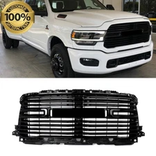 For 2019-2024 Ram 2500 3500 4500 Laramie Gloss Black Front Bumper Grille Grill