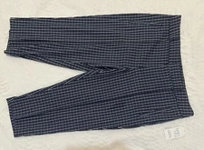 TIME AND TRU TT Capri Women Size 18 Dark Navy Plaid 
