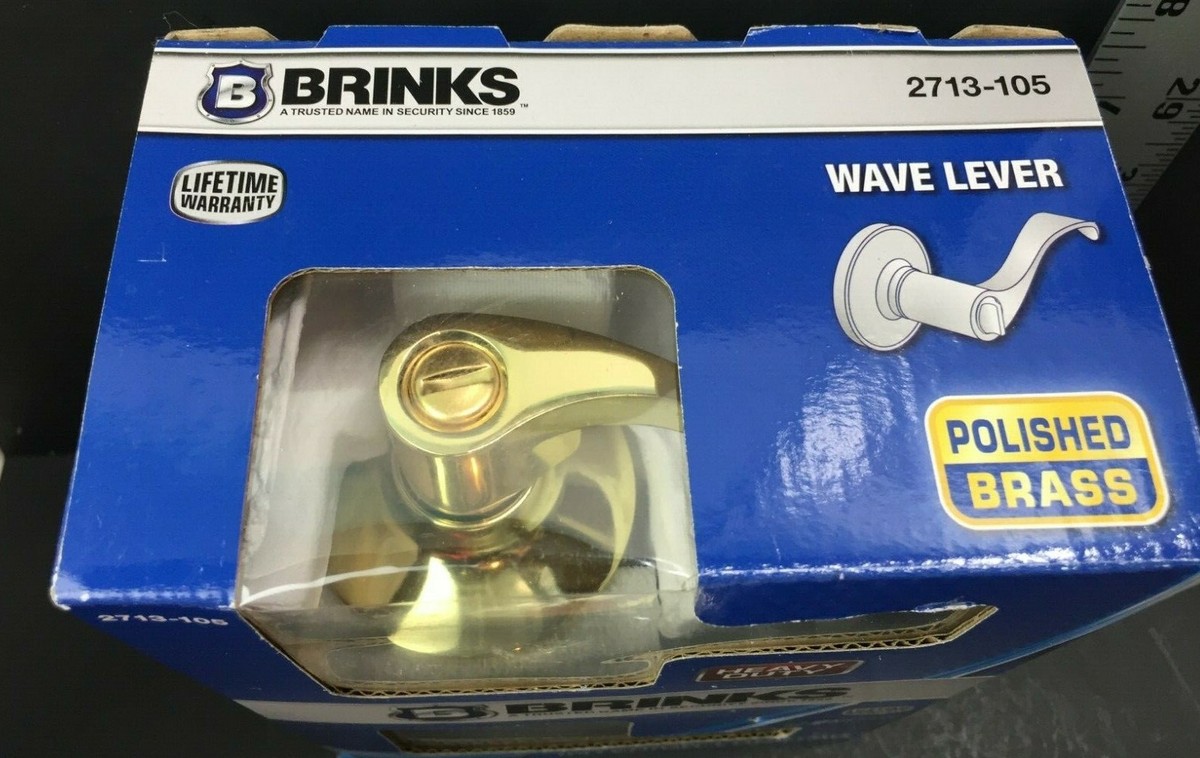 Brinks Interior Locking Wave Lever Door Handle Set New In Box 2713