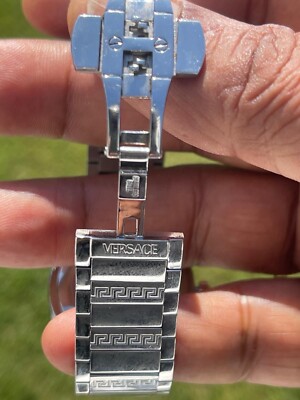 VERSACE Landmark unisex used watch quartz date window watch  display picture 2