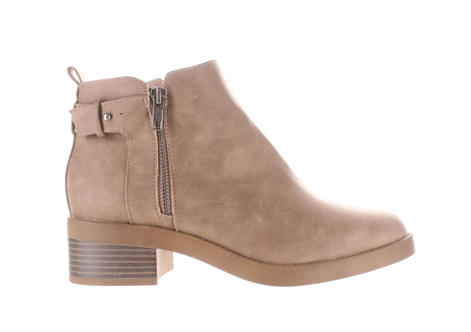 LifeStride Women's Brown Leather Ankle Boots Size 7.5 Comfortable Casual Style