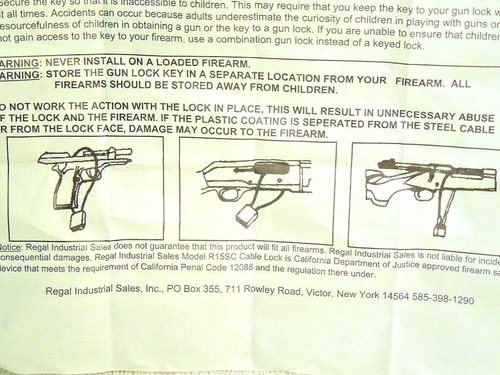 BARETTA Gun Cable Lock w Keys - New In Box - Picture 4 of 4