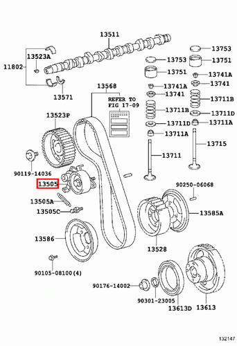 Genuine LandCruiser HZJ75 HZJ73 HZJ70 1HZ Timing Belt Idler Tensioner Pulley - Picture 10 of 12