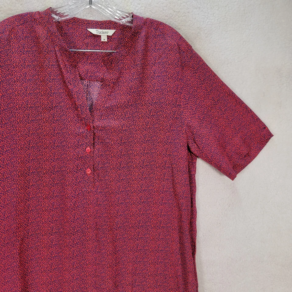 Vestido Tucker Rojo Seda Estampado Cintura Caída Volantes Hi Lo Laura Midi Mujer Talla M Foto 3 de 4