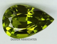 PERIDOT 7 x 5 MM PEAR CUT ALL NATURAL