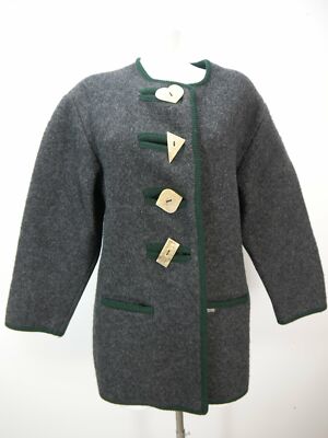 Boos Austria schwarz Schurwolle mit Riesenknöpfe tolle Trachtenjacke Jacke Gr.40