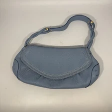 Cole Haan Village SP06 Blue Pebble Leather Handbag Purse Bag Vintage