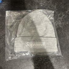 Supreme New Era Beanie Box Logo FW25 Grey Neu OVP UVP 139€