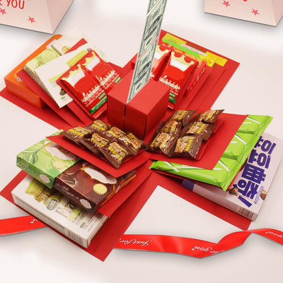 5-Layer Creative Explosion Gift Box, Gift Wrap Box. Creating a 5-Layer of Variou