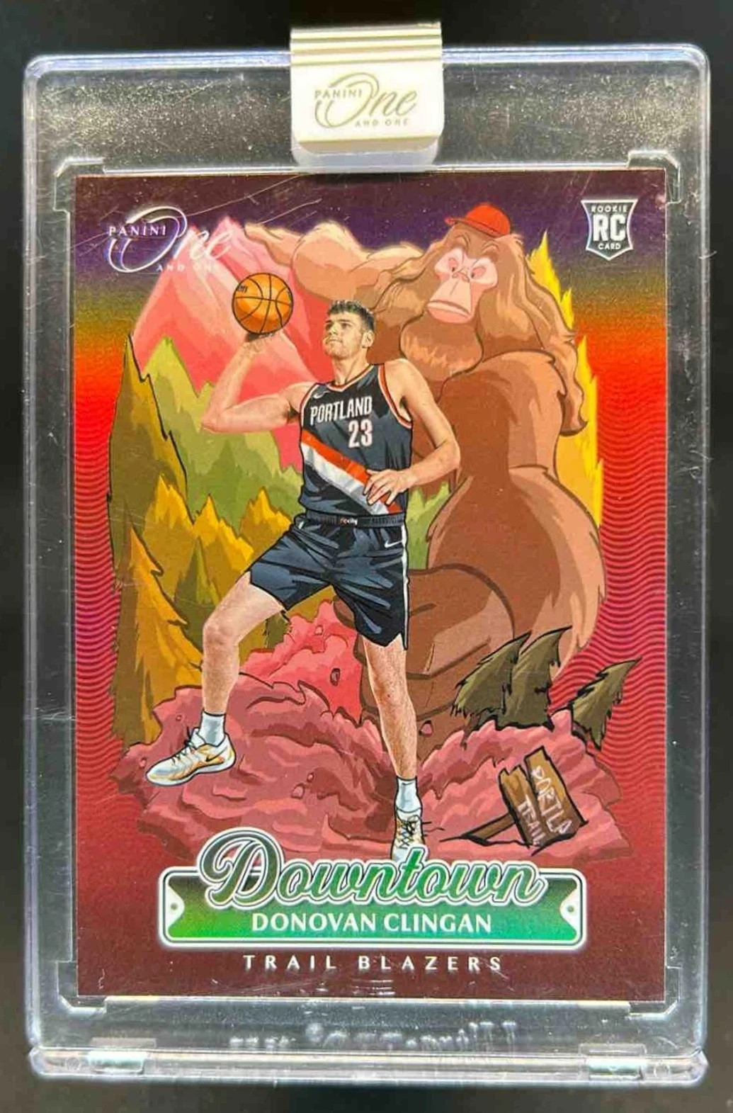 2024-25 Panini One and One Donovan Clingan Downtown RC Rookie #22 Trail Blazers