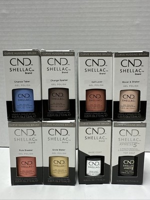 CND Shellac Nail Polish Lot ( 8 Pieces ) 