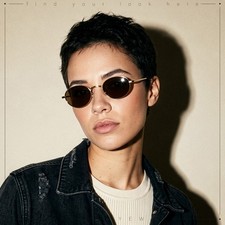 SA106 Hipster Dad Fashion Oval Metal Sunglasses for Women and Men