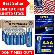 10- Shelf Life 24-Pack AAA Alkaline Batteries - Perfect for Everyday Devices