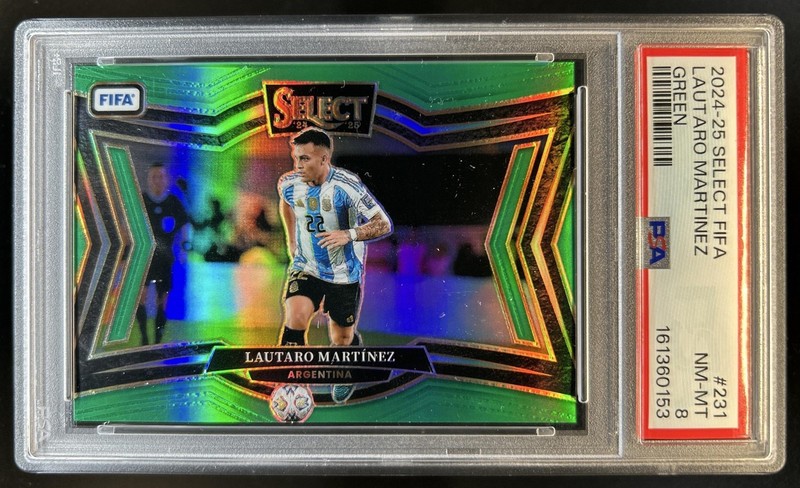 2024-25 Panini Select FIFA Lautaro Martinez Field Green #/5 Argentina PSA 8