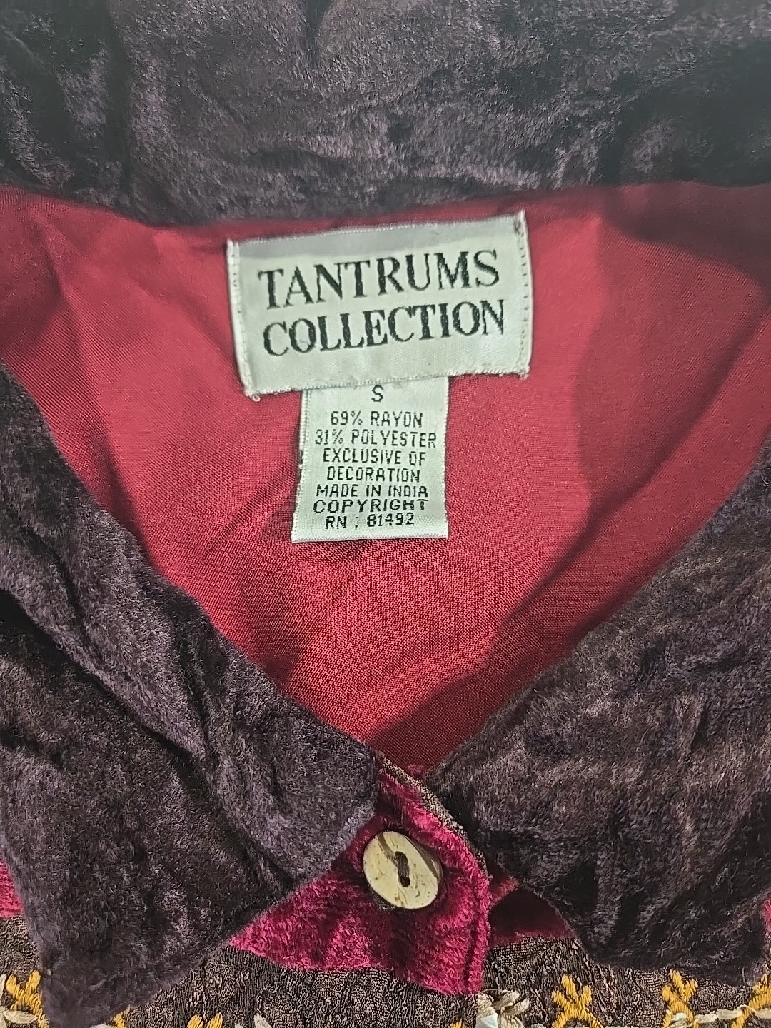 Boho Patchwork Embroidered Jacket Tantrums Collec… - image 3