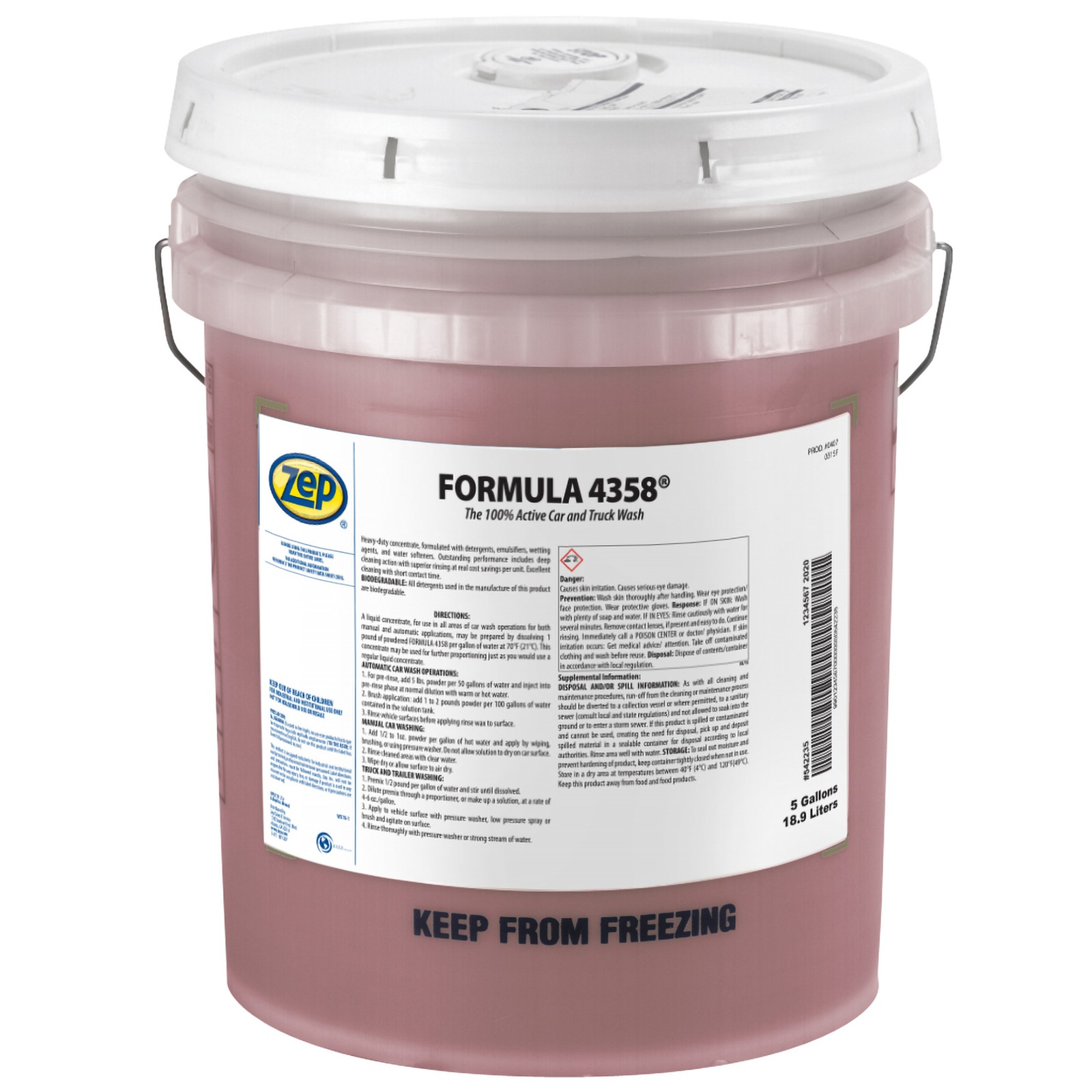 Zep Formula 4358 Heavy-Duty Powdered Car and Truck Wash