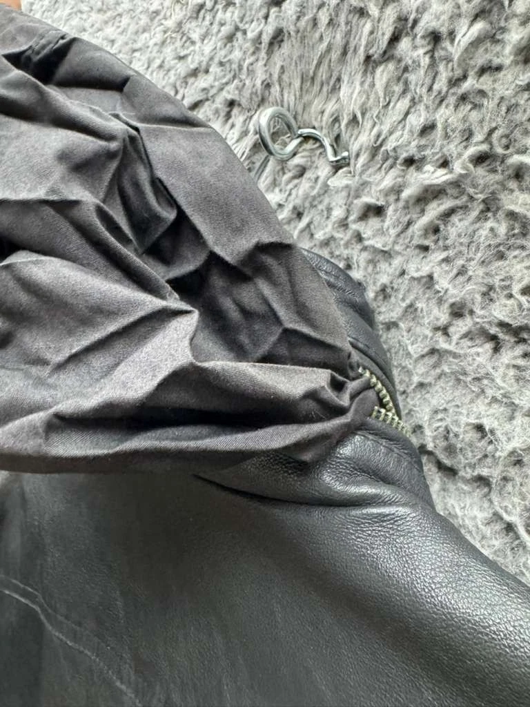 Jackrose Full-Zip Leather Hooded M-65 Military Jacket Black Mens Size 5 image 11