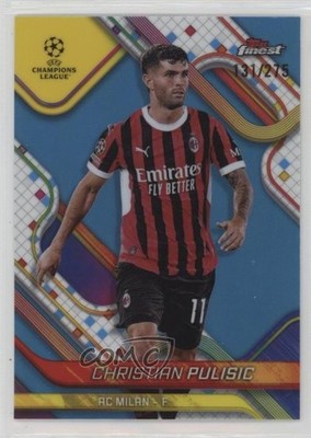 2024-25 Finest UEFA Club Competitions Sky Blue Refractor Christian Pulisic 0n0t