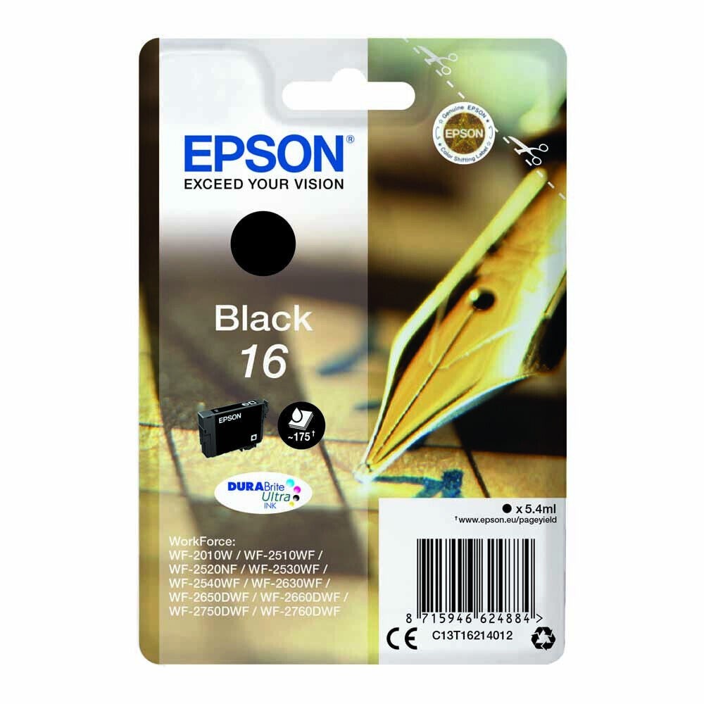 Epson C13t16214012 (16) Ink Cartridge 175 Pages, 5Ml Black - Image 4