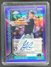 Griffin Conine 2025 Topps Chrome Update #RA-GC Purple Refractor Auto RC /250