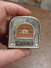 Vtg Evans 6 Ft 106W White Tape Measure Push P...