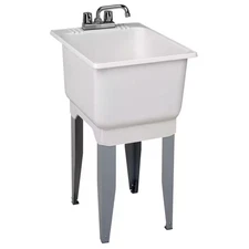 Utilatub Combo 18 In. X 23.5 In. X 33 In. Co-Polypure Floor Mount Laundry Tub