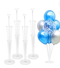 20 Stands Balloon Stand Kit Set Balloon Sticks with Base Display