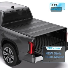 5FT 4-Fold FRP Low Profile Hard Tonneau Cover For 2022-2025 Nissan Frontier Bed