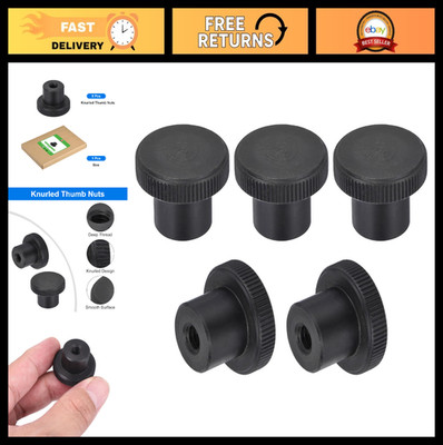 5Pcs 1/4''-20 Knurled Thumb Nuts, Carbon Steel High Head Grip Locking Fasteners