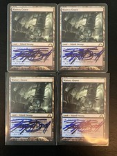 Watery Grave GTC MTG English Signed 4 Pcs