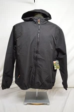 NEW Ozark Trail Windbreaker Jacket Men's Size XL  Black Zip Pockets Hooded