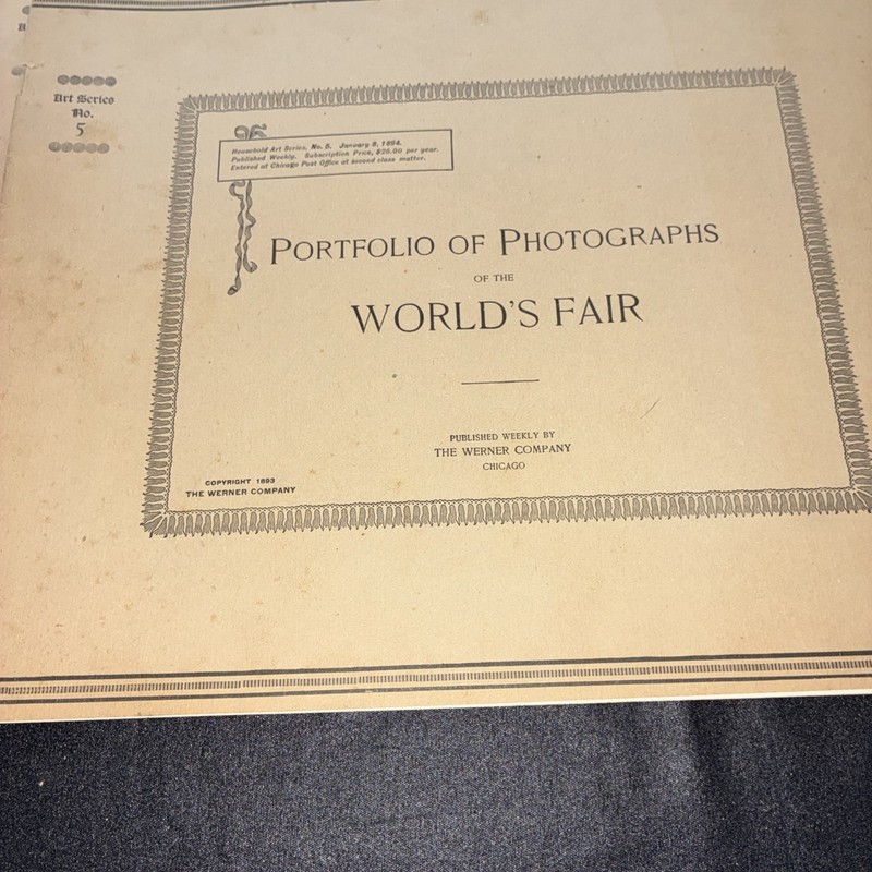 Portfolio of Photographs World’s Fair Werner Conpany 1893-94 5/6/8/9/11/12/13/14