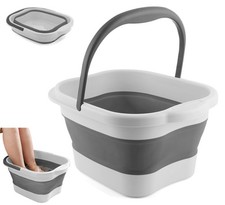 Collapsible Foot Bath Basin Soaker Tub with Handle for Soaking Feet, Foldable...