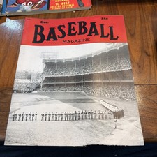 Baseball Magazine 12-1950 NY Yankees  Stadium Joe DiMaggio Bob Feller Fine Shape