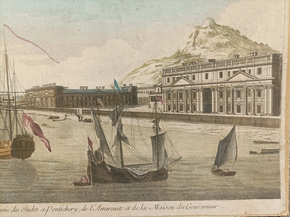 VUE D'OPTIQUE MAGASINS DE LA COMPAGNIE DES INDES PONDICHERY AMIRAUTÉ MARINE - Photo 2/4