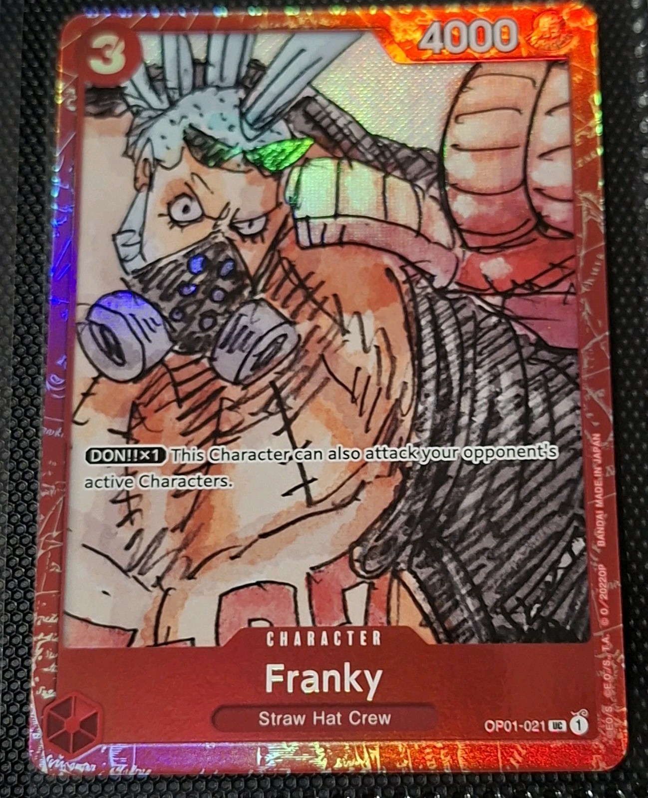 Franky OP01-021 Premium Card Collection Film Red English Edition ALT ART PROMO