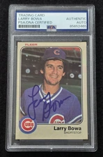 1983 LARRY BOWA Signed Fleer Baseball Card-PHILLIES-CHICAGO CUBS-PSA