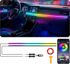 Interior Car LED Strip Lights, RGB 2 in 1 Dynamic Dreamcolor Chasing Acrylic LED
