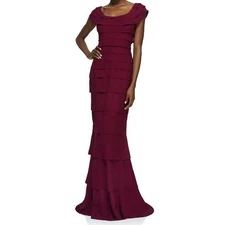 Tadashi Shoji Rosalie Gown in Wine Size 4 Burgundy Formal Wedding Bridal NWT
