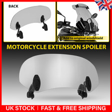 Universal Motorcycle Windscreen Extension Adjustable Clip On Windshield Smoked