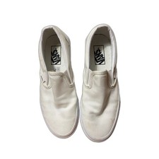 Vans Classic Slip-On Shoes White Canvas Women s 8 / Men s 6.5