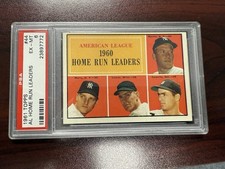 Topps 1961 Mantle Maris Colavito Lemon #44 PSA 6 Yankees Twins Tigers
