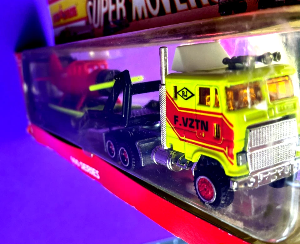Majorette Super Movers Plane Transport 600 Series HTF #601 Airplane & Flatbed JT - Image 2 of 4
