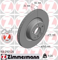 2X Bremsscheibe Coat Z Zimmermann 150.2921.20 FüR F21 BMW F22 F87 F20 F80 F30