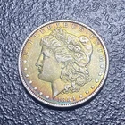 New Listing💎 1884 $1 Morgan Silver Dollar BEAUTIFUL Rainbow PATINA Natural Toning OBV