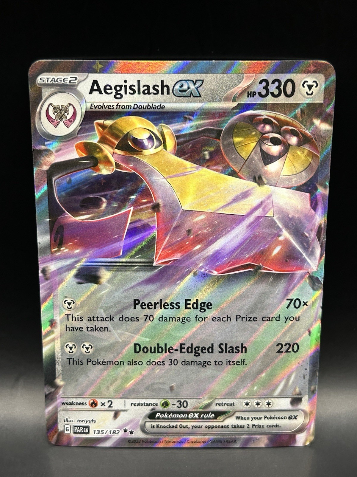Aegislash ex 135/182 - Pokemon Paradox Rift Card - NM